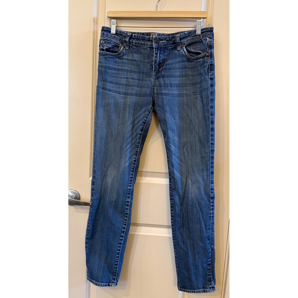 KUT from the Kloth Women's Straight Leg Medium Wash Denim Blue Jeans Size 8
